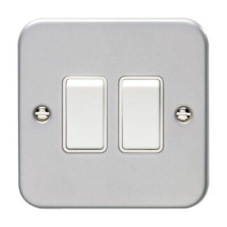 Eurolite MC2SWW Utility 2-Gang Switch - Grey (LEAD TIME: 2-3 DAYS)