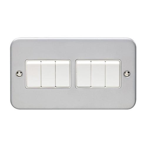 Eurolite MC6SWW Utility 6-Gang Switch - Grey (LEAD TIME: 2-3 DAYS)