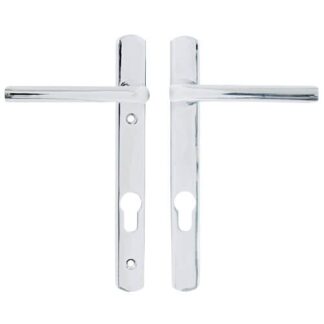 Straight Lever Lever UPVC Multipoint Door Handles -  92mm PZ Unsprung 122mm Screw Centres