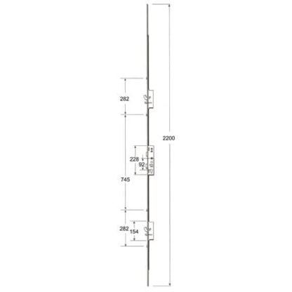 Milamaster Latch Deadbolt 2 Hooks 2 Anti Lift Pins 4 Rollers Double Spindle Multipoint Door Lock - Image 2