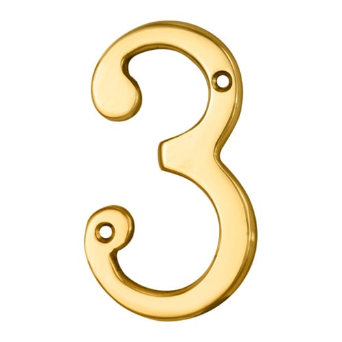 Carlisle Brass N3 Numerals (0-9) Number 3 (LEAD TIME: 2-3 DAYS)