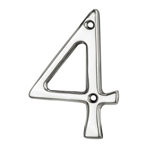 Carlisle Brass N4CP Numerals (0-9) Number 4 (LEAD TIME: 2-3 DAYS)
