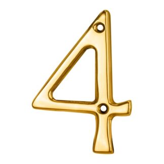 Carlisle Brass N4PVD Numerals (0-9) Number 4 (LEAD TIME: 2-3 DAYS)