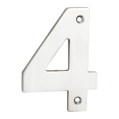 Eurospec NUM10104BSS Numerals Number 4 (LEAD TIME: 2-3 DAYS)