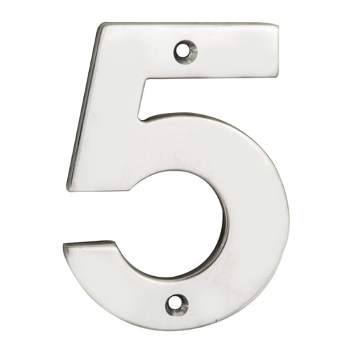 Eurospec NUM10105BSS Numerals Number 5 (LEAD TIME: 2-3 DAYS)