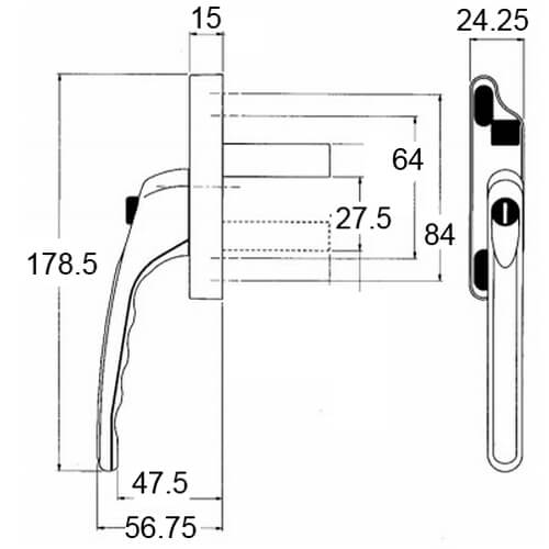 Winlock Odyssey Locking Window Espag Blade Handle - Image 6