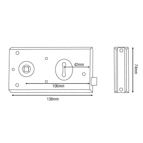 Yale 401 Rim Sashlock - Image 2