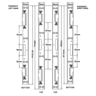 Lockmaster UPVC 2 Rollers Hookbolt Keep Set