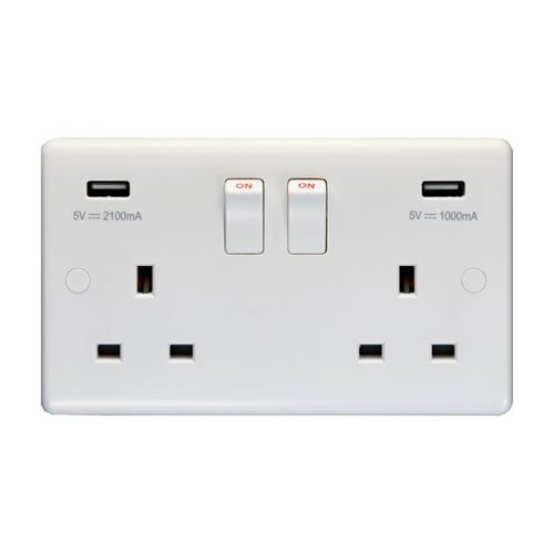 Eurolite PL4620 2-Gang USB Socket (LEAD TIME: 2-3 DAYS)
