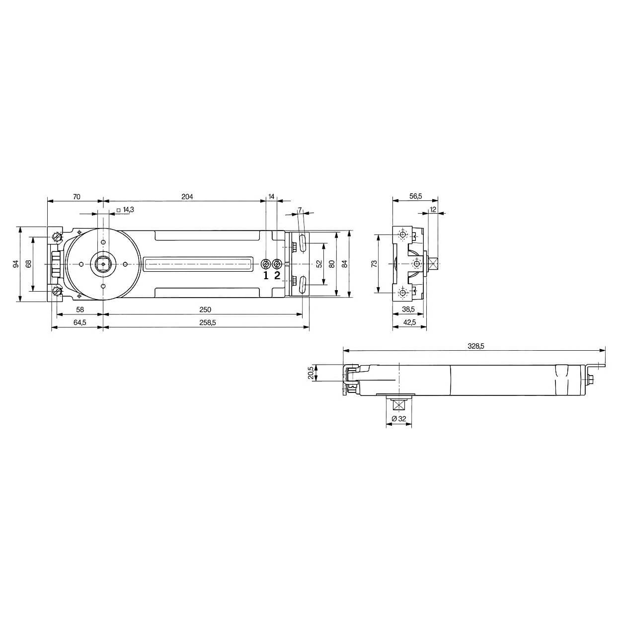 Dorma RTS85 Size 4 Transom Closer - Image 2