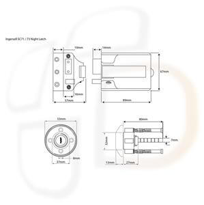Ingersoll SC73 Non Deadlocking Rim Nightlatch (Outward opening doors) - Image 7
