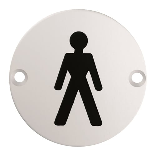 Eurospec SEX1011SSS Signage Male Symbol (LEAD TIME: 2-3 DAYS)