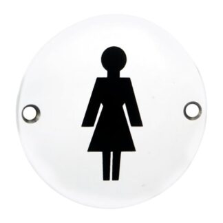 Eurospec SEX1012BSS Signage Female Symbol (LEAD TIME: 2-3 DAYS)