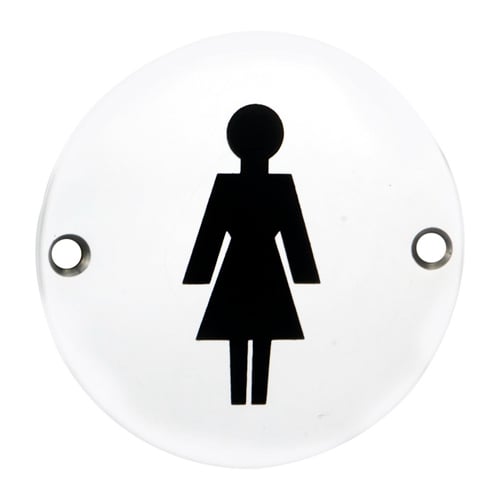 Eurospec SEX1012BSS Signage Female Symbol (LEAD TIME: 2-3 DAYS)