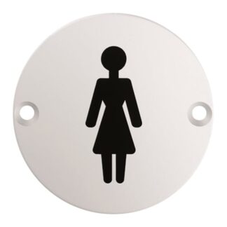 Eurospec SEX1012SSS Signage Female Symbol (LEAD TIME: 2-3 DAYS)