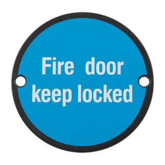 EuroSpec SEX1015MB Signage Fire Door - Keep Locked (LEAD TIME: 2-3 DAYS)