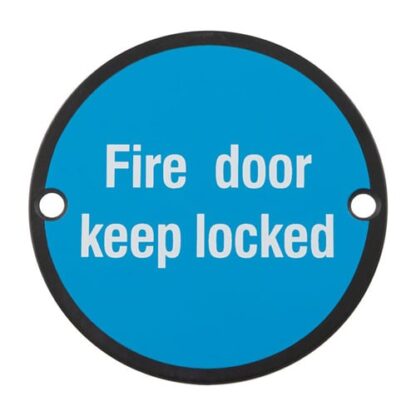 EuroSpec SEX1015MB Signage Fire Door - Keep Locked (LEAD TIME: 2-3 DAYS)