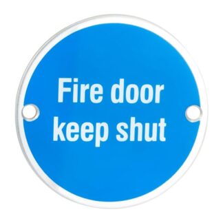 Eurospec SEX1016BSS Signage Fire Door Keep Shut (LEAD TIME: 2-3 DAYS)