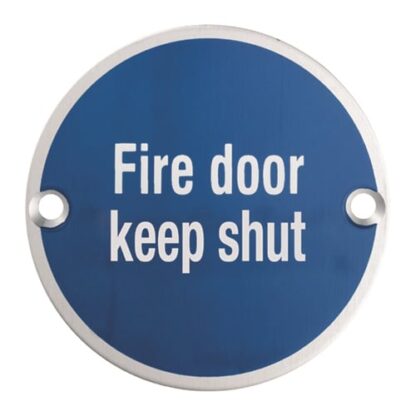 Eurospec SEX1016SSS Signage Fire Door Keep Shut (LEAD TIME: 2-3 DAYS)