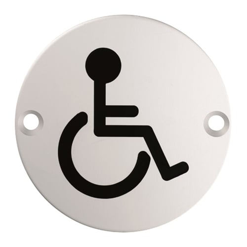 Eurospec SEX1017BSS Signage Disabled Symbol (LEAD TIME: 2-3 DAYS)