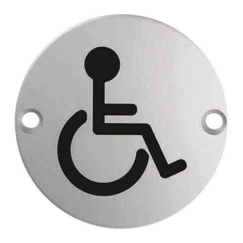 Eurospec SEX1017SSS Signage Disabled Symbol (LEAD TIME: 2-3 DAYS)