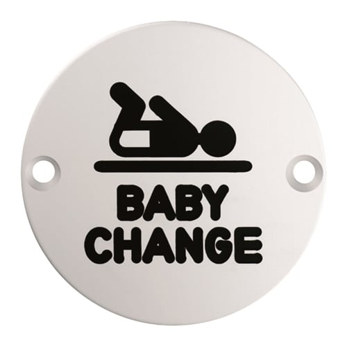 Eurospec SEX1019SSS Signage Baby Change Symbol (LEAD TIME: 2-3 DAYS)