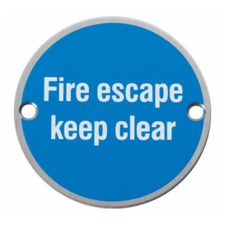 Eurospec SEX1021SSS Signage Fire Escape Keep Clear (LEAD TIME: 2-3 DAYS)