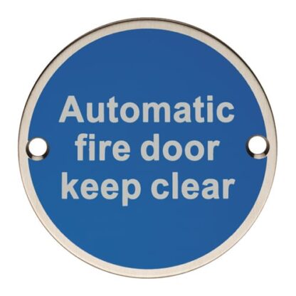 Eurospec SEX1022SSS Automatic Fire Door Keep Clear (LEAD TIME: 2-3 DAYS)