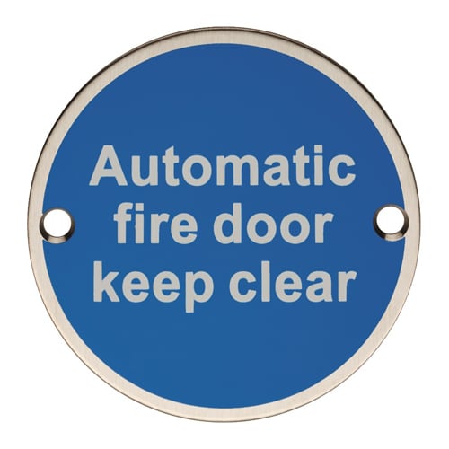 Eurospec SEX1022SSS Automatic Fire Door Keep Clear (LEAD TIME: 2-3 DAYS)
