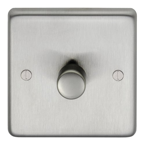 Eurolite SSS1D400- Stainless Steel 1-Gang Dimmer - Satin- Stainless Steel (LEAD TIME: 2-3 DAYS)