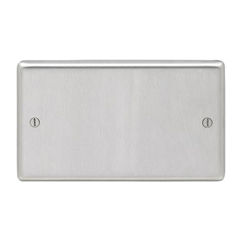 Eurolite SSS2B- Stainless Steel Double Blank Plate - Satin- Stainless Steel (LEAD TIME: 2-3 DAYS)