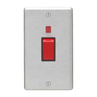 Eurolite SSS45ASWNB- Stainless Steel 45Amp Switch with Neon Indicator - Satin- Stainless Steel (LEAD TIME: 2-3 DAYS)