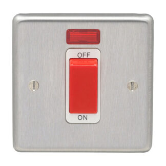 Eurolite SSS45ASWNSW- Stainless Steel 45Amp Switch with Neon Indicator - Satin- Stainless Steel (LEAD TIME: 2-3 DAYS)