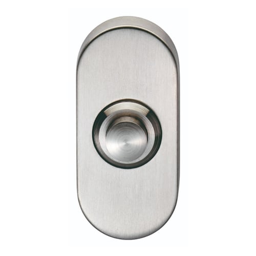 Eurospec SWE1030SSS Oblong Bell Push 64 x 30mm Concealed Fix - Satin Stainless Steel (LEAD TIME: 2-3 DAYS)