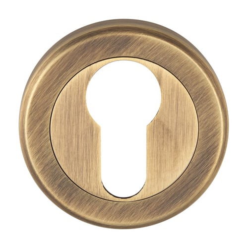 Serozzetta SZM001AB Euro Profile Escutcheon - Antique Brass (LEAD TIME: 2-3 DAYS)