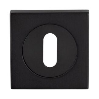 Serozzetta SZM003SQMB Square Standard Lock Escutcheon - Matt Black (LEAD TIME: 2-3 DAYS)