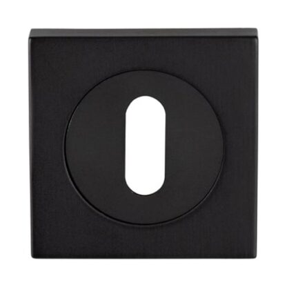 Serozzetta SZM003SQMB Square Standard Lock Escutcheon - Matt Black (LEAD TIME: 2-3 DAYS)