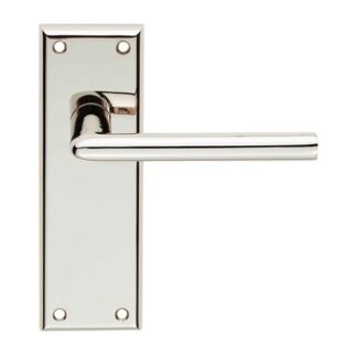 Serozzetta SZR012PN dieci Lever On Face-Fix Backplate latch - Polished nickel (LEAD TIME: 2-3 DAYS)