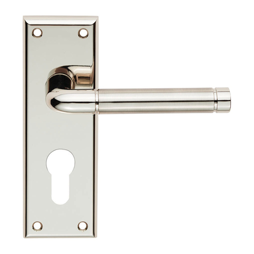 Serozzetta SZR041YPNSN Quaranta Lever On Euro Lock Backplate (LEAD TIME: 2-3 DAYS)