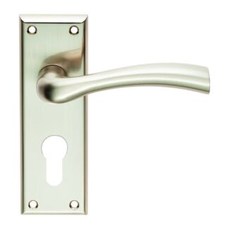Serozzetta SZR051YSN Cinquanta Lever On Euro Lock Backplate (LEAD TIME: 2-3 DAYS)