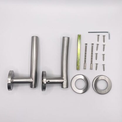TSS Fire Rated Stainless Steel (SSS) 19mm Arched Lever On Rose Furniture - Image 3