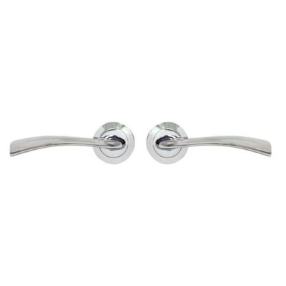 TSS Hotel Lever Handle on Round Rose Door Furniture - Image 2