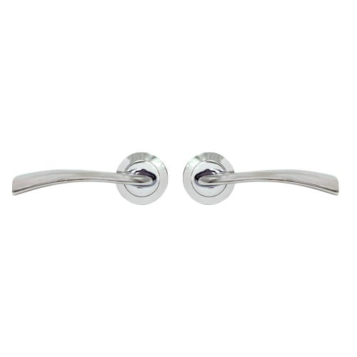 TSS Hotel Lever Handle on Round Rose Door Furniture - Image 2