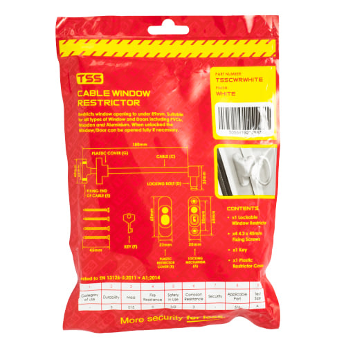 TSS British Standard Cable Window Restrictors - Image 5