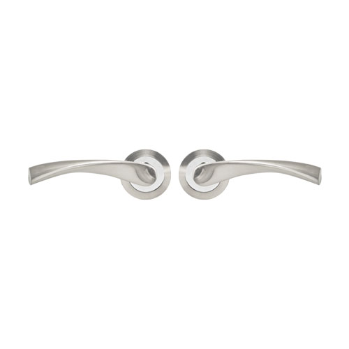 TSS Bravo Lever Handles on Round Rose Door Furniture - Image 2