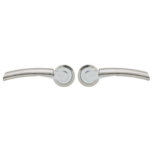TSS Charlie Lever Handles on Round Rose Door Furniture - Image 2
