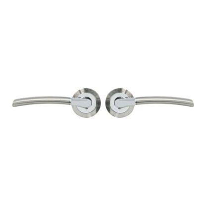 TSS Delta Lever Handles on Round Rose Door Furniture - Image 2