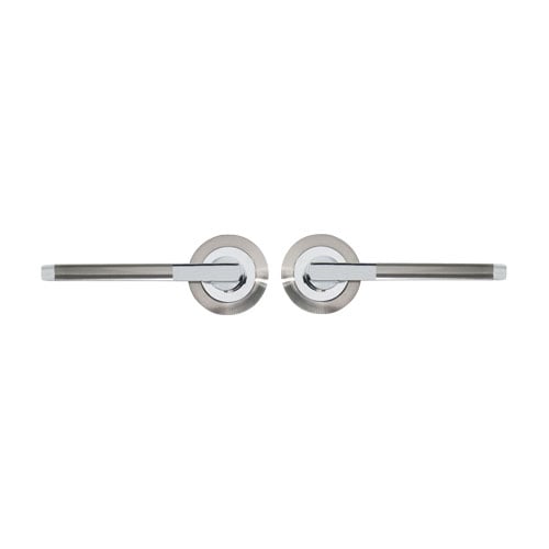 TSS Foxtrot Lever Handle on Round Rose Door Furniture - Image 2