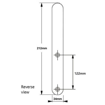 TSS French Door External Blanking Plate 122mm Screw Centres - Image 6