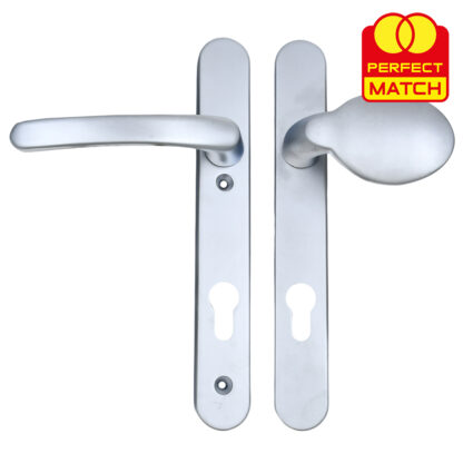 TSS Lever Moveable Pad UPVC Multipoint Door Handles - 92mm PZ Sprung 122mm Screw Centres - Long Backplate - Image 4